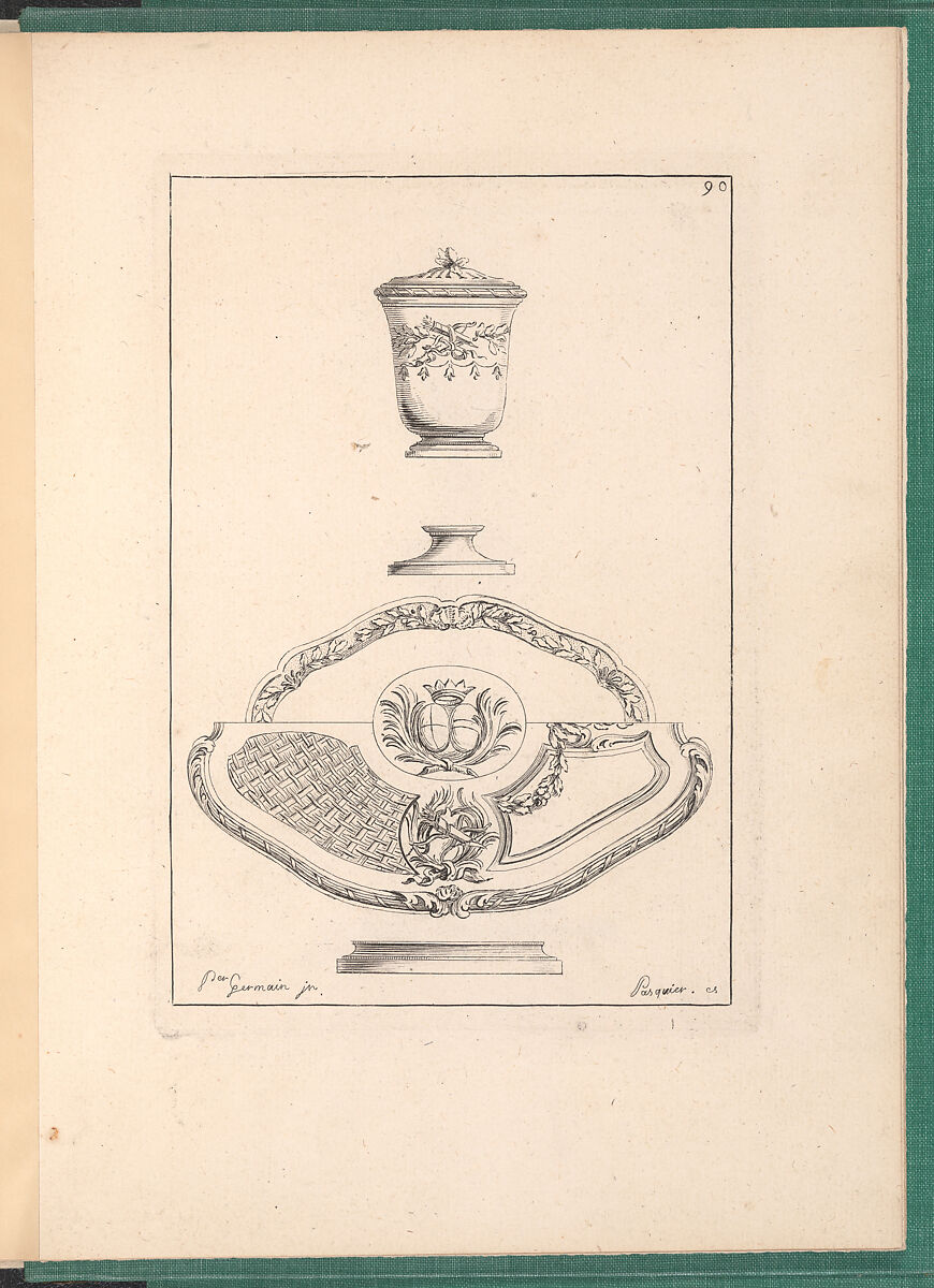 Elements d'Orfevrerie Divisés en deux Parties de Cinquante Feuilles, Pierre Germain (French, Villeneuve-lès-Avignon 1703–1783 Paris), Etching