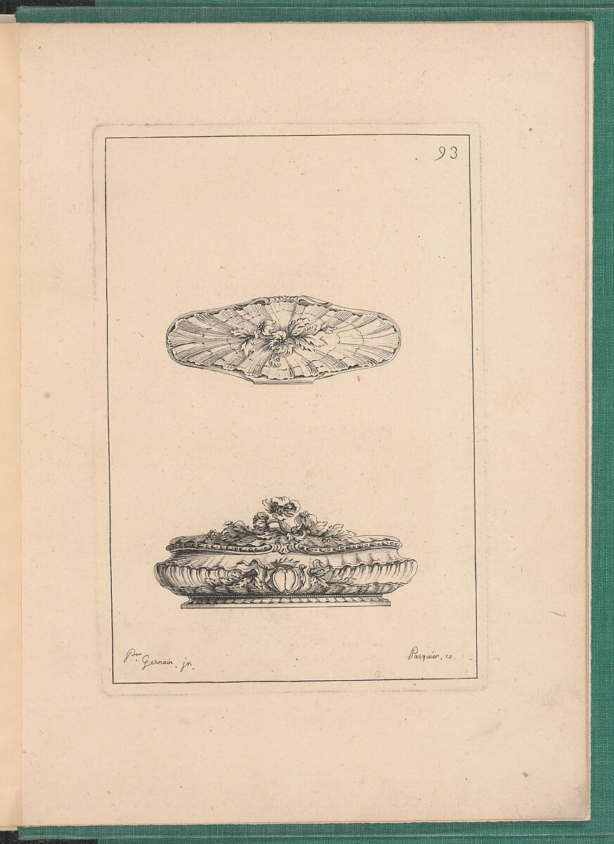 Elements d'Orfevrerie Divisés en deux Parties de Cinquante Feuilles, Pierre Germain (French, Villeneuve-lès-Avignon 1703–1783 Paris), Etching