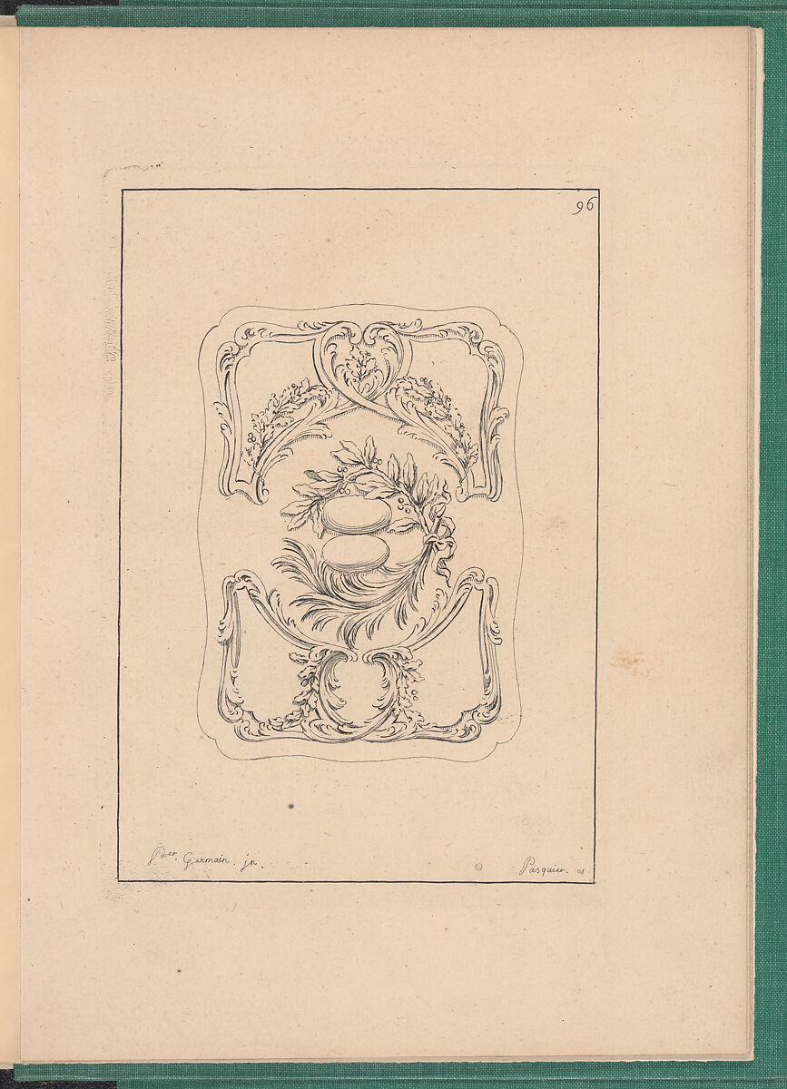 Elements d'Orfevrerie Divisés en deux Parties de Cinquante Feuilles, Pierre Germain (French, Villeneuve-lès-Avignon 1703–1783 Paris), Etching