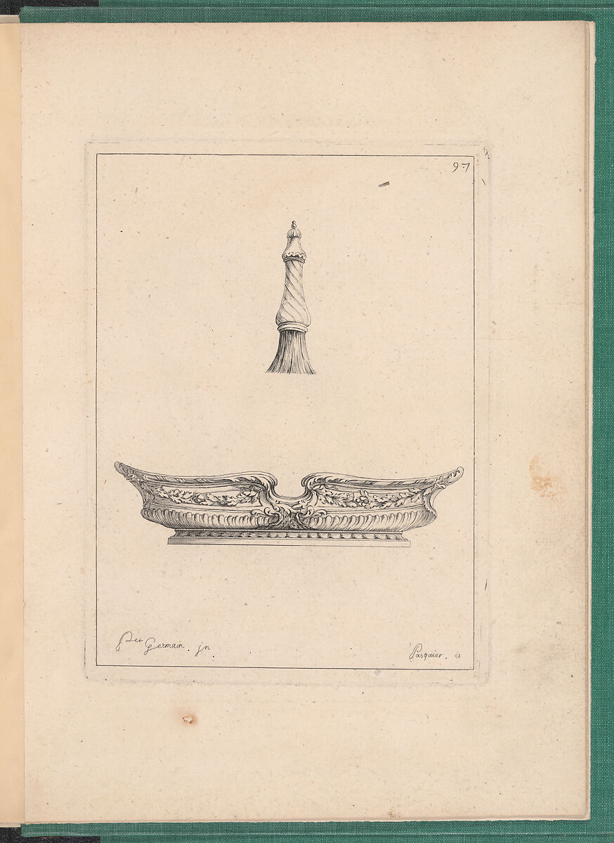 Elements d'Orfevrerie Divisés en deux Parties de Cinquante Feuilles, Pierre Germain (French, Villeneuve-lès-Avignon 1703–1783 Paris), Etching
