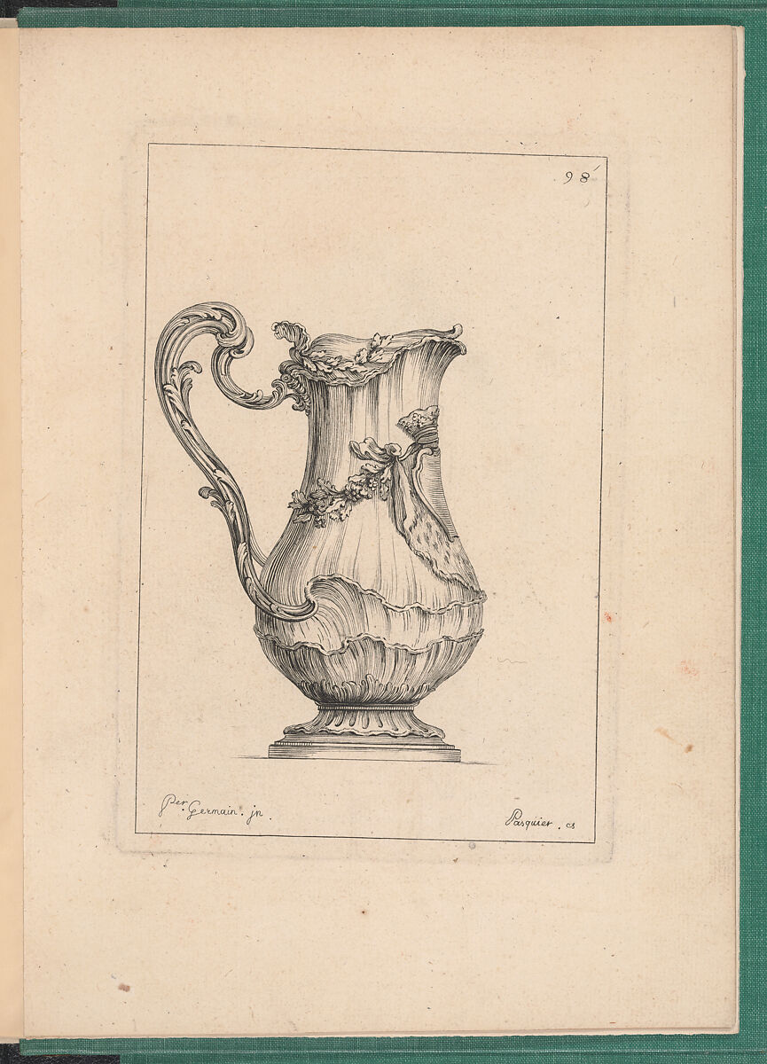 Elements d'Orfevrerie Divisés en deux Parties de Cinquante Feuilles, Pierre Germain (French, Villeneuve-lès-Avignon 1703–1783 Paris), Etching