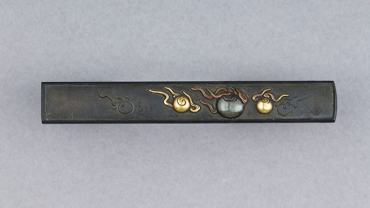 Knife Handle (Kozuka), Copper-silver alloy (shibuichi), copper-gold alloy (shakudō), gold, silver, Japanese 