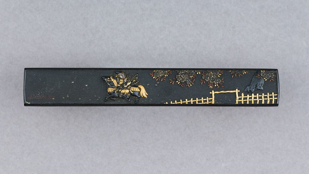 Knife Handle (Kozuka), Copper-gold alloy (shakudō), Japanese 