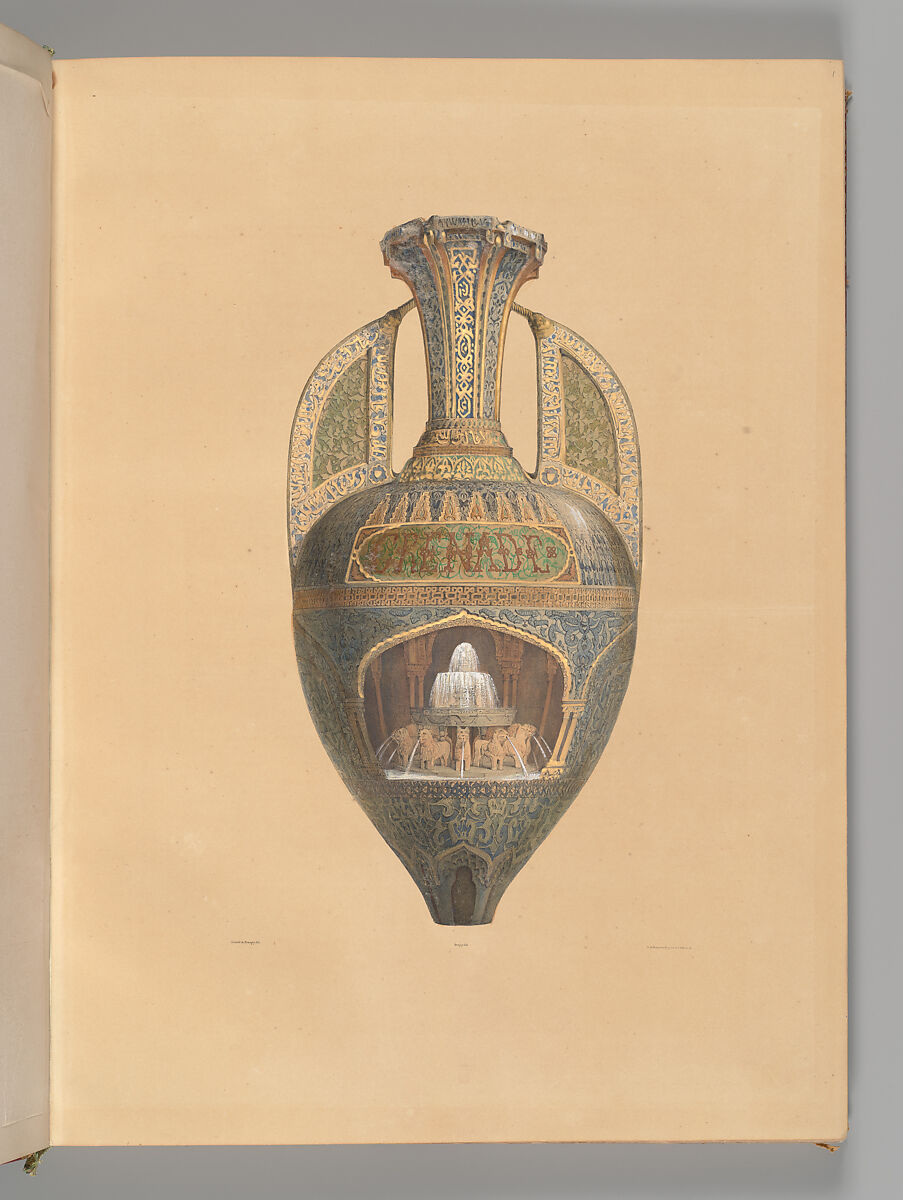 Mosquée de Cordoue and La Giralda et l'Alcazar de Séville, Joseph-Philibert Girault de Prangey (French, 1804–1892), Color lithographs