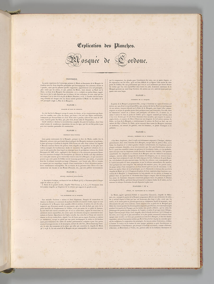 Mosquée de Cordoue and La Giralda et l'Alcazar de Séville, Joseph-Philibert Girault de Prangey (French, 1804–1892), Color lithographs