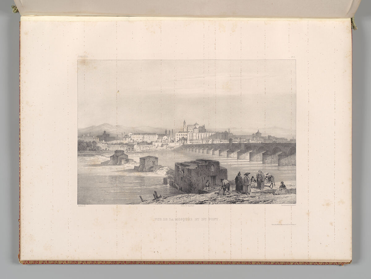 Mosquée de Cordoue and La Giralda et l'Alcazar de Séville, Joseph-Philibert Girault de Prangey (French, 1804–1892), Color lithographs