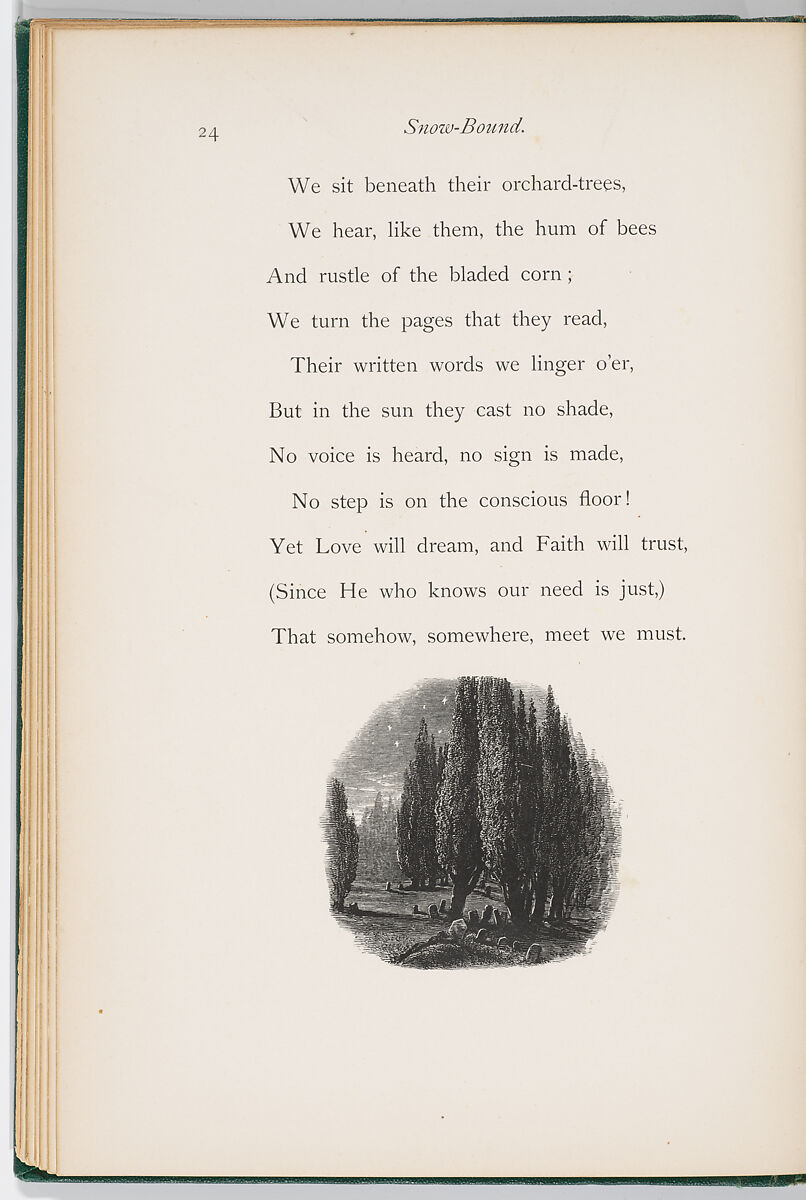 Snow-Bound, John Greenleaf Whittier (American, Haverhill, Massachusetts 1807–1892 Hampton Falls, New Hampshire), Illustrations: engraving