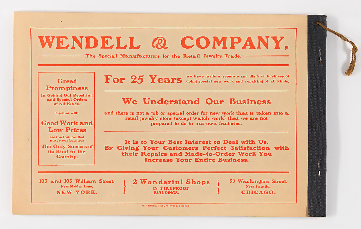 Class Pins, College Flags, Seals and Fraternity Pins, Medals, Badges, Jewels... [trade catalogue], Wendell &amp; Co. (American, established ca. 1900), Illustrations: lithographs