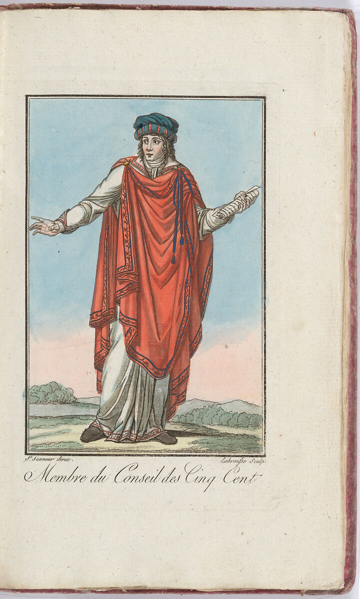 Costumes des Représentans du peuple francais, Jacques Grasset de Saint-Sauveur  French, plates:  hand colored engraving