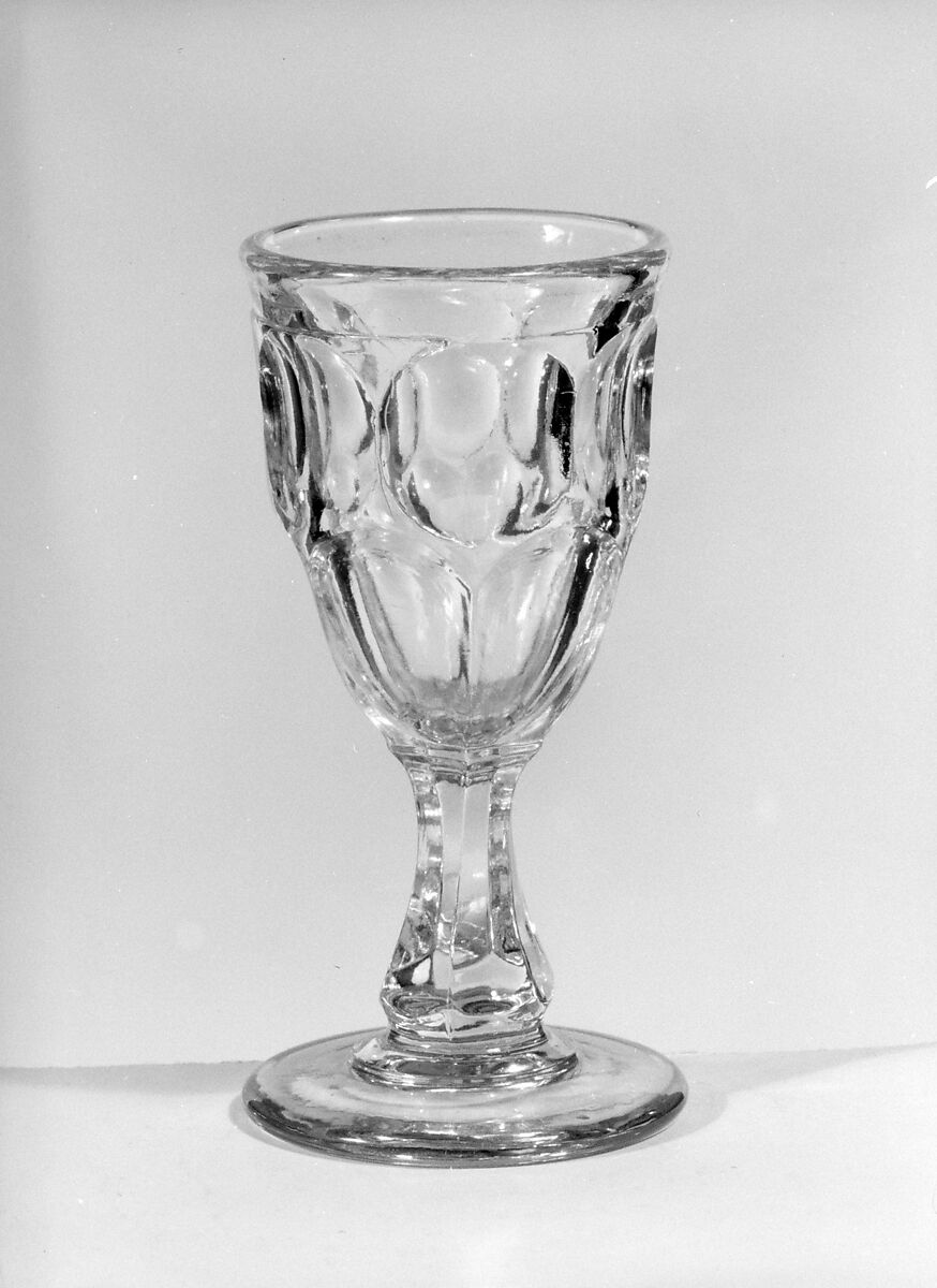 Egg Cup, Pressed glass, American 