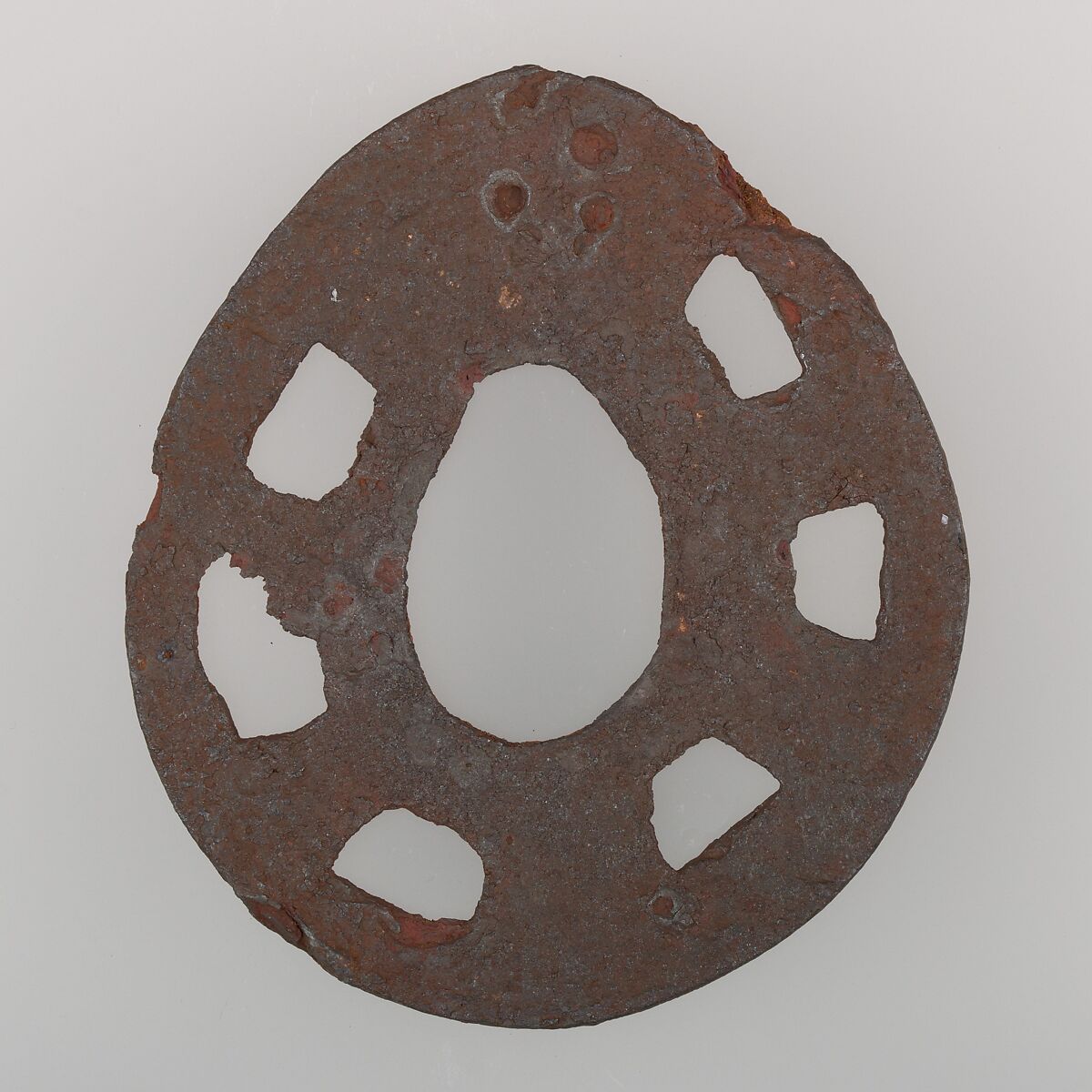 Sword Guard (Tsuba), Iron, Japanese 