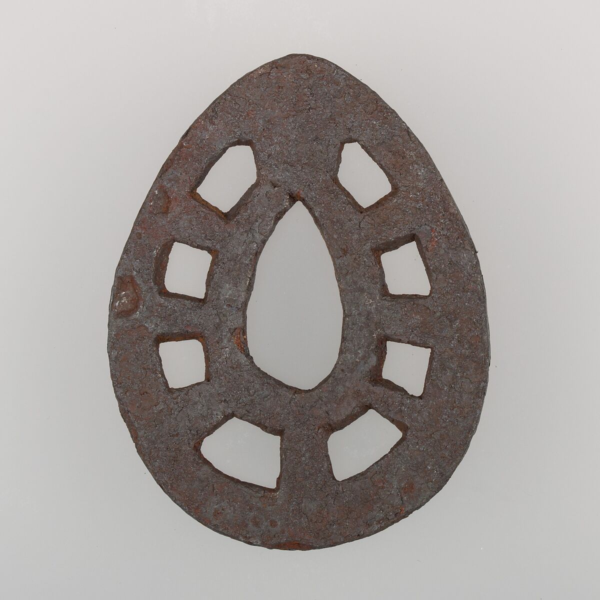 Sword Guard (Tsuba), Iron, Japanese 