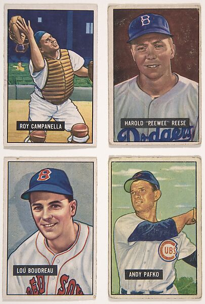 Baseball Picture Cards, Issued by Bowman Gum Company, Commercial color lithographs 