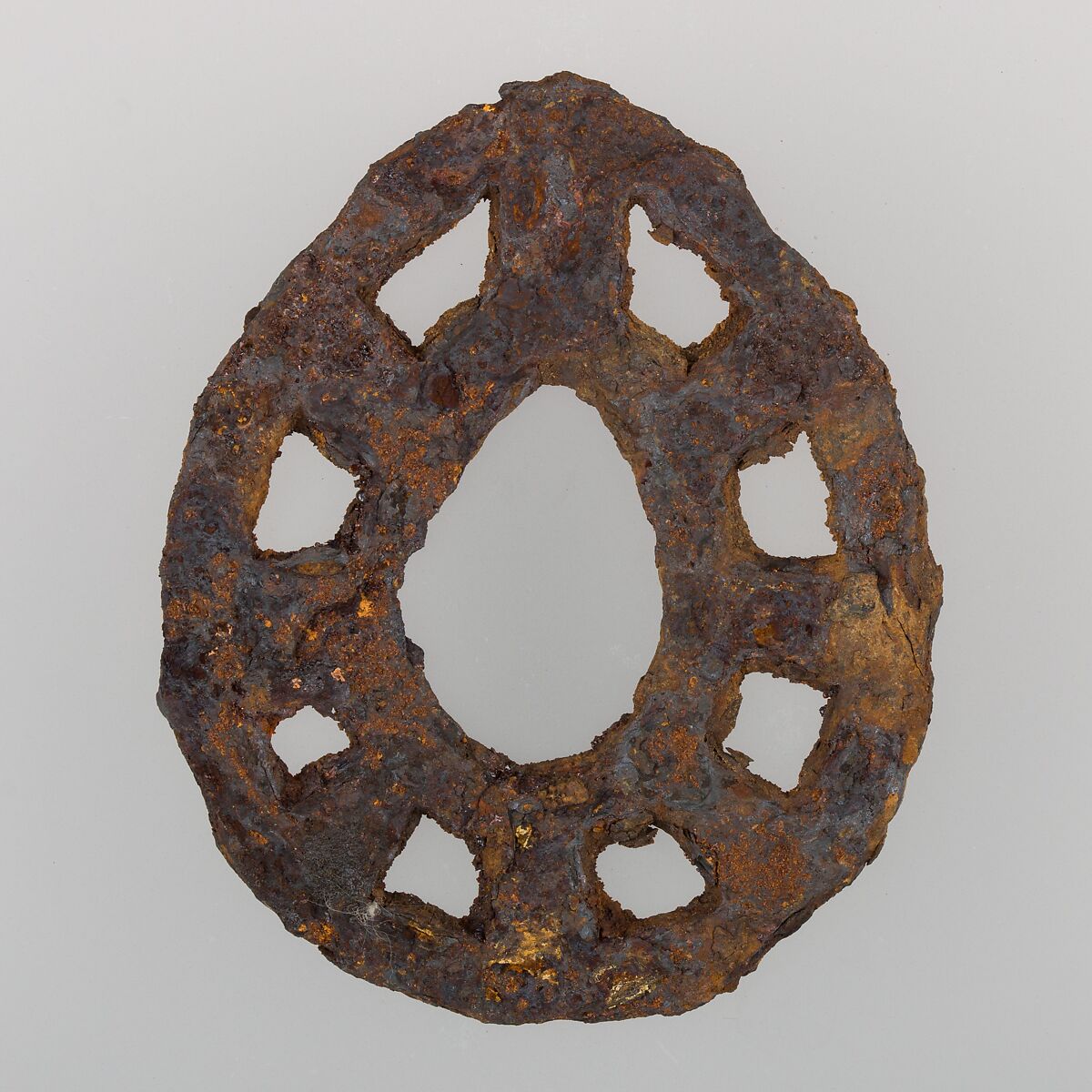 Sword Guard (Tsuba), Iron, Japanese 