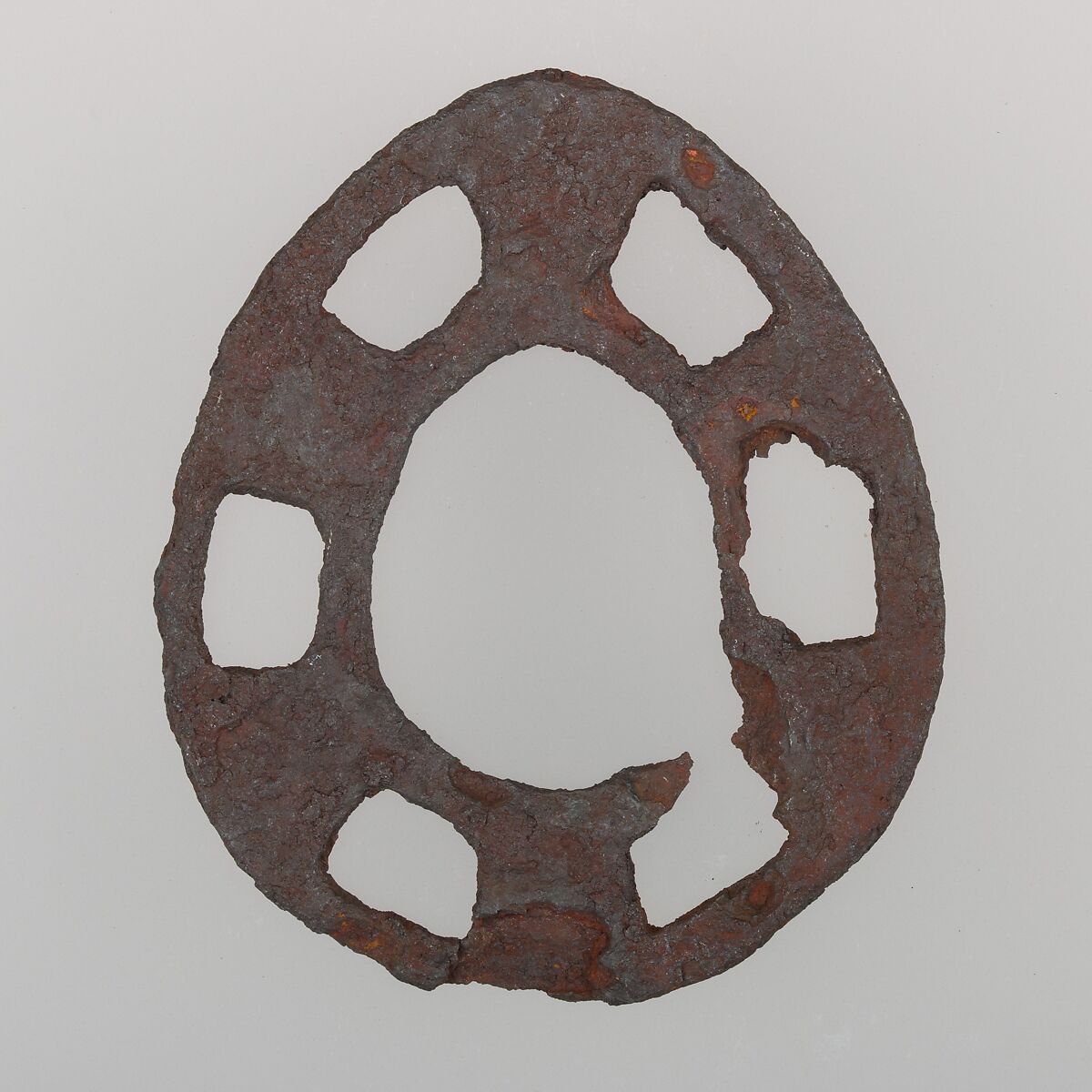 Sword Guard (Tsuba), Iron, Japanese 