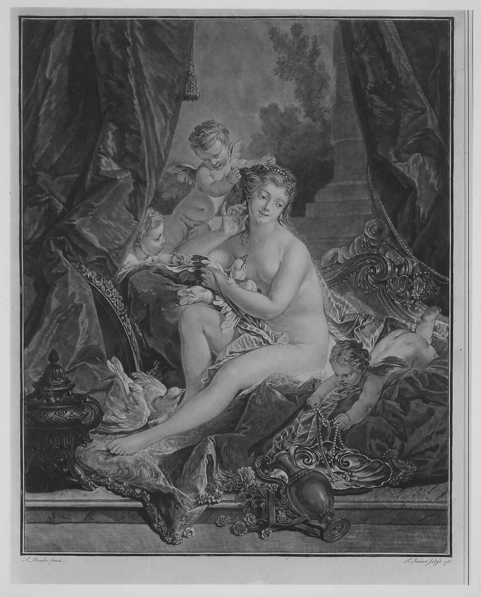 The Toilet of Venus, Jean François Janinet (French, Paris 1752–1814 Paris), Color aquatint
