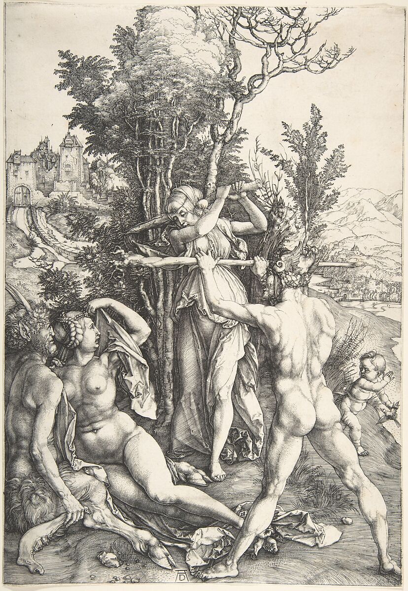 Hercules at the Crossroad, Albrecht Dürer (German, Nuremberg 1471–1528 Nuremberg), Engraving, second state of two