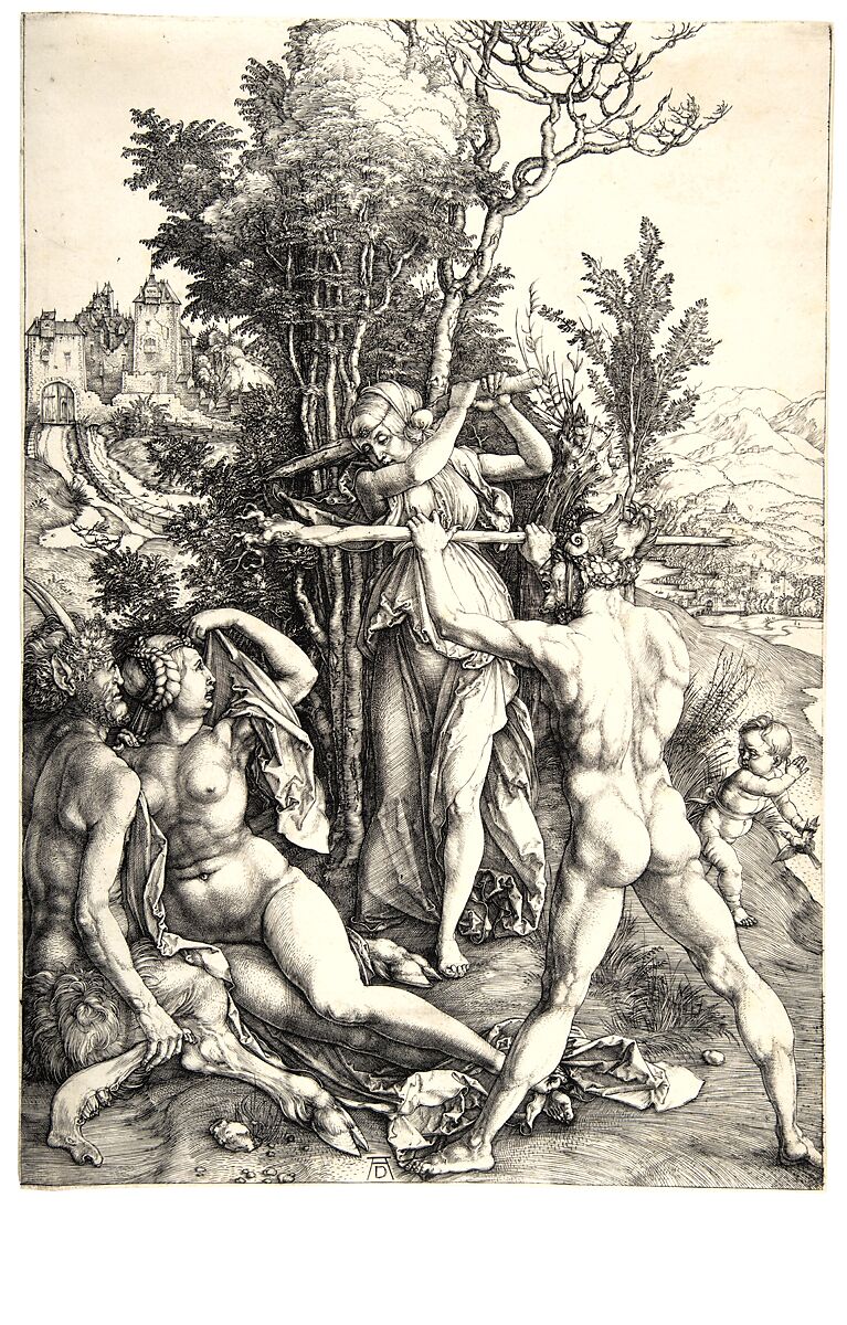 Hercules at the Crossroad, Albrecht Dürer (German, Nuremberg 1471–1528 Nuremberg), Engraving, second state of two
