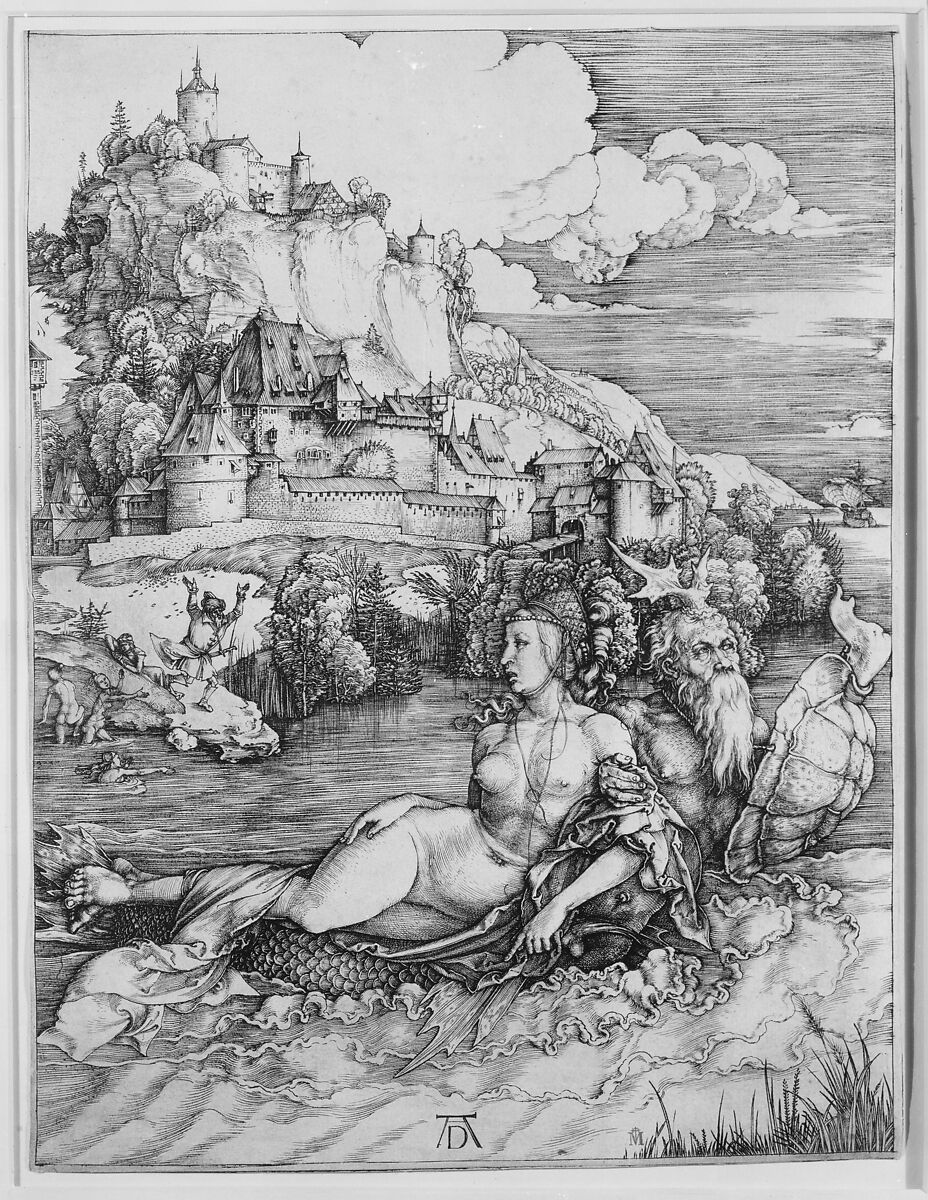 The Sea Monster (Das Meerwunder), Albrecht Dürer (German, Nuremberg 1471–1528 Nuremberg), Engraving