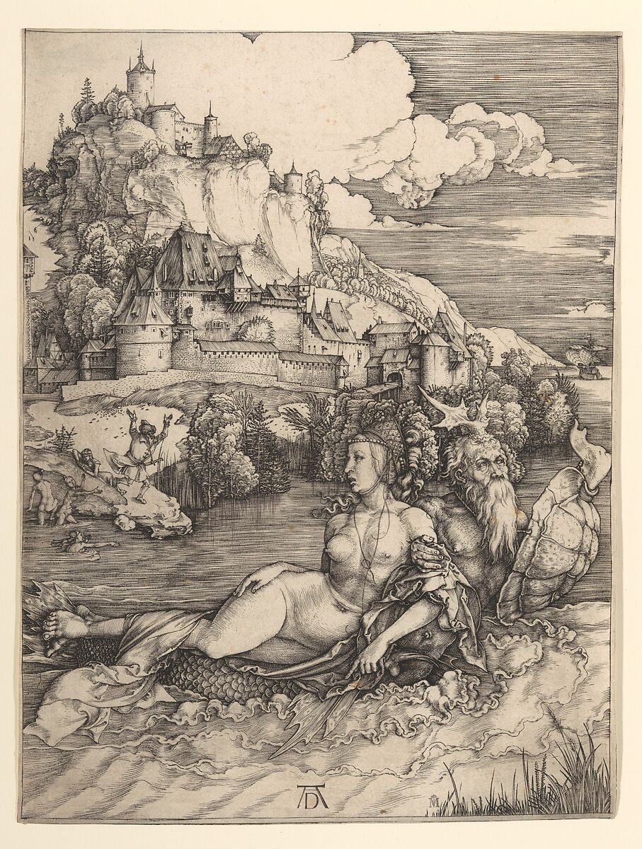 The Sea Monster (Das Meerwunder), Albrecht Dürer (German, Nuremberg 1471–1528 Nuremberg), Engraving 