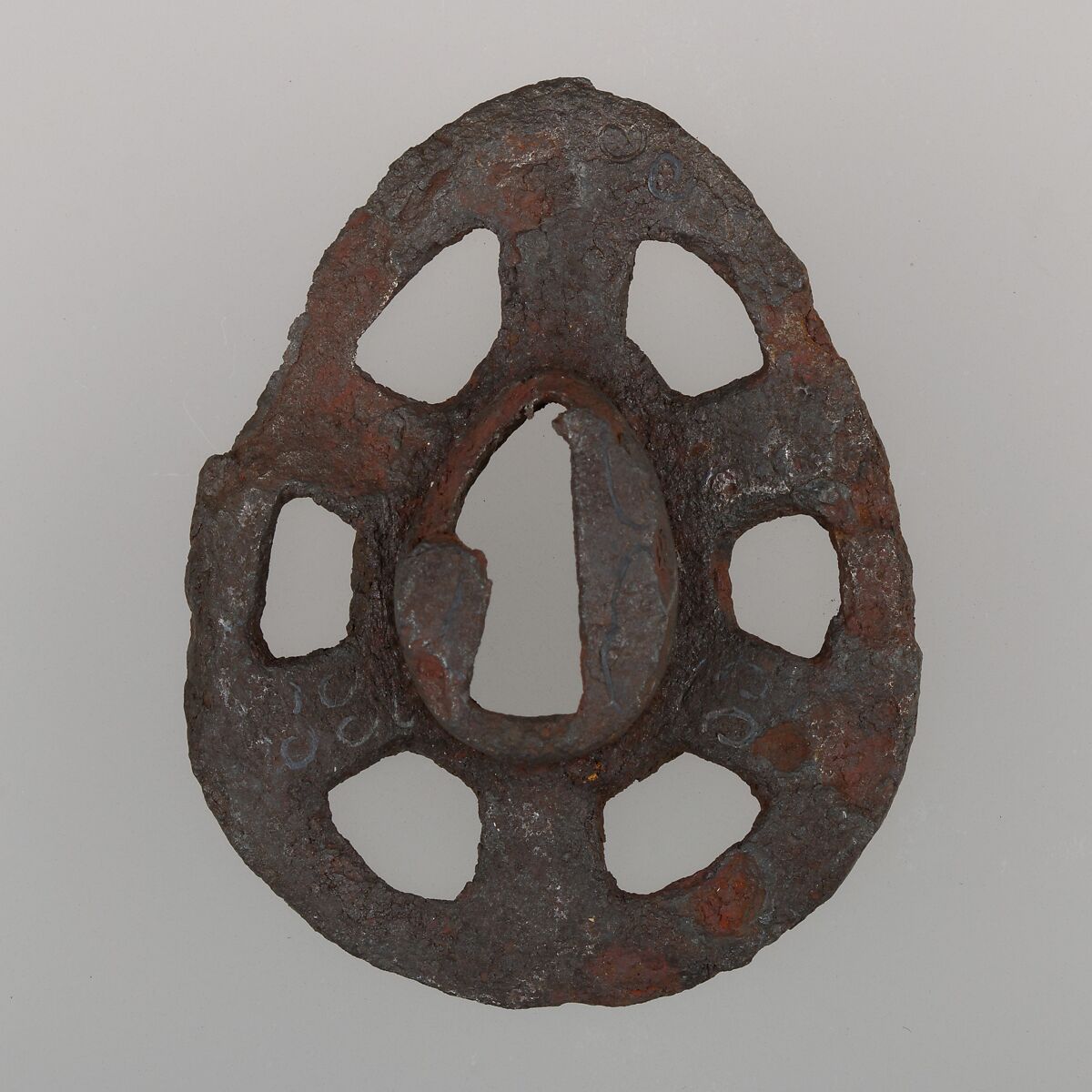 Sword Guard (Tsuba), Iron, Japanese 