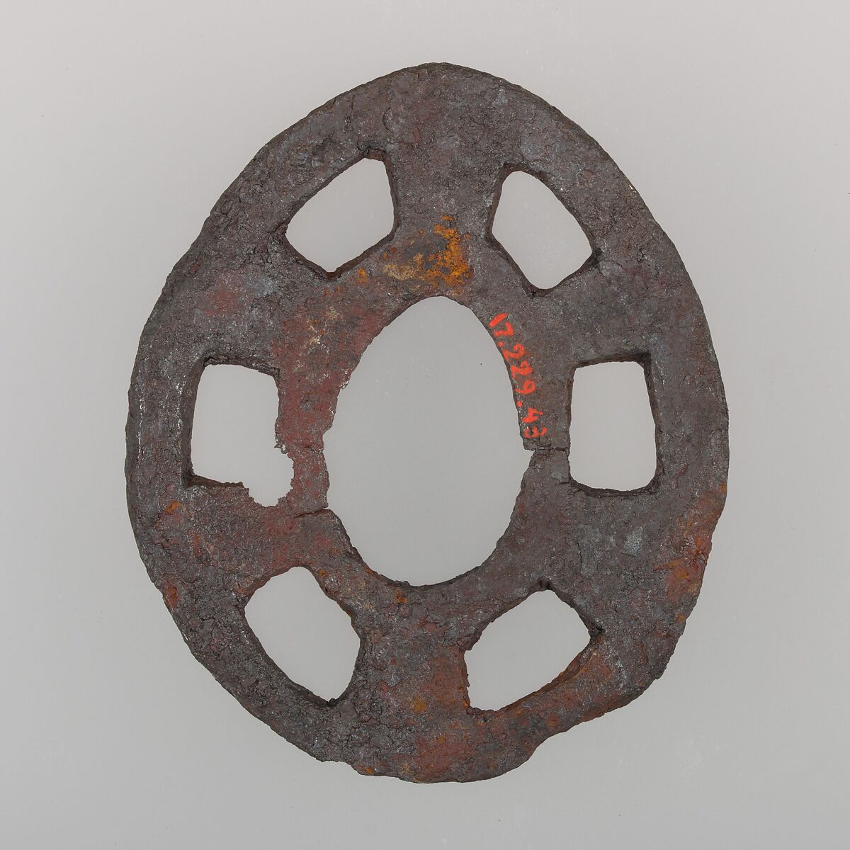 Sword Guard (Tsuba), Iron, Japanese