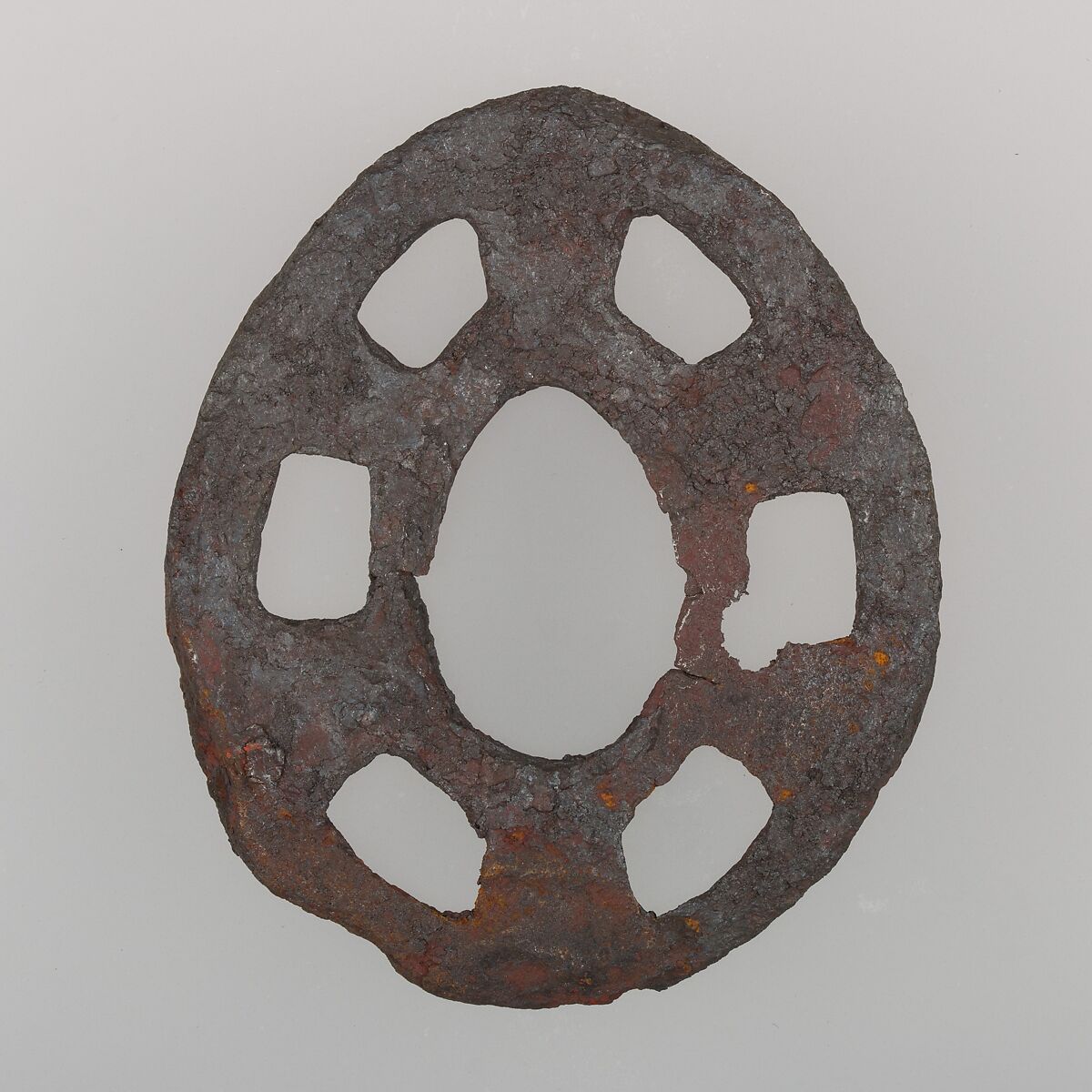 Sword Guard (Tsuba), Iron, Japanese 