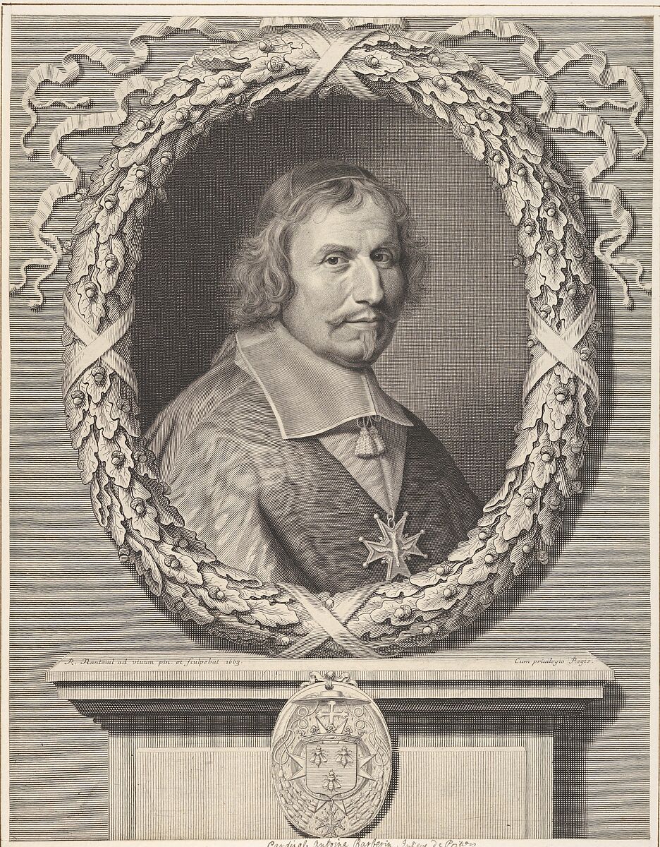 Cardinal Antonio Barberini, Robert Nanteuil (French, Reims 1623–1678 Paris), Engraving 