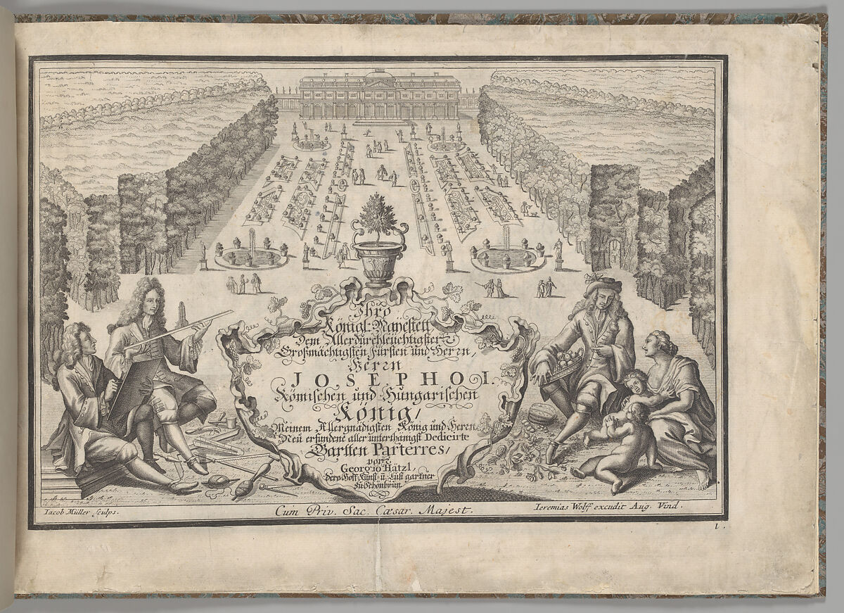 Gartten Parterres, George Hätzl (German, active Bavaria and Vienna, ca. 1697–1720)), Etching
