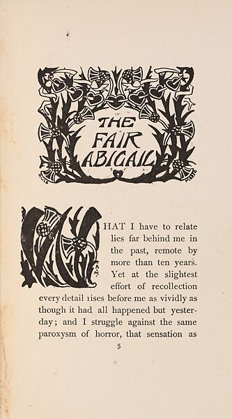 The Fair Abigail, from At the Ghost Hour series, Paul Heyse (German, 1830–1914), Illustrations: lithographs, color on title page