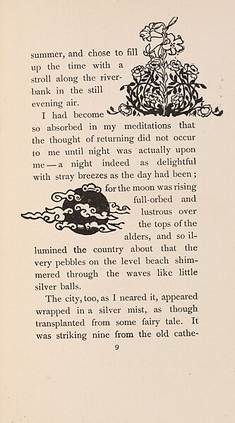 The Fair Abigail, from At the Ghost Hour series, Paul Heyse (German, 1830–1914), Illustrations: lithographs, color on title page