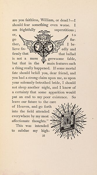 The Fair Abigail, from At the Ghost Hour series, Paul Heyse (German, 1830–1914), Illustrations: lithographs, color on title page