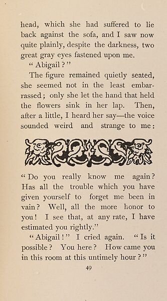 The Fair Abigail, from At the Ghost Hour series, Paul Heyse (German, 1830–1914), Illustrations: lithographs, color on title page