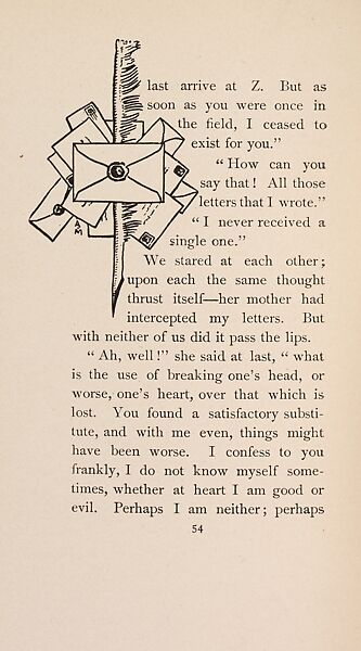 The Fair Abigail, from At the Ghost Hour series, Paul Heyse (German, 1830–1914), Illustrations: lithographs, color on title page