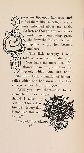 The Fair Abigail, from At the Ghost Hour series, Paul Heyse (German, 1830–1914), Illustrations: lithographs, color on title page