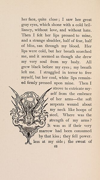 The Fair Abigail, from At the Ghost Hour series, Paul Heyse (German, 1830–1914), Illustrations: lithographs, color on title page