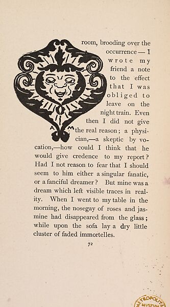 The Fair Abigail, from At the Ghost Hour series, Paul Heyse (German, 1830–1914), Illustrations: lithographs, color on title page