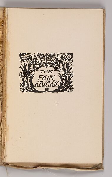 The Fair Abigail, from At the Ghost Hour series, Paul Heyse (German, 1830–1914), Illustrations: lithographs, color on title page