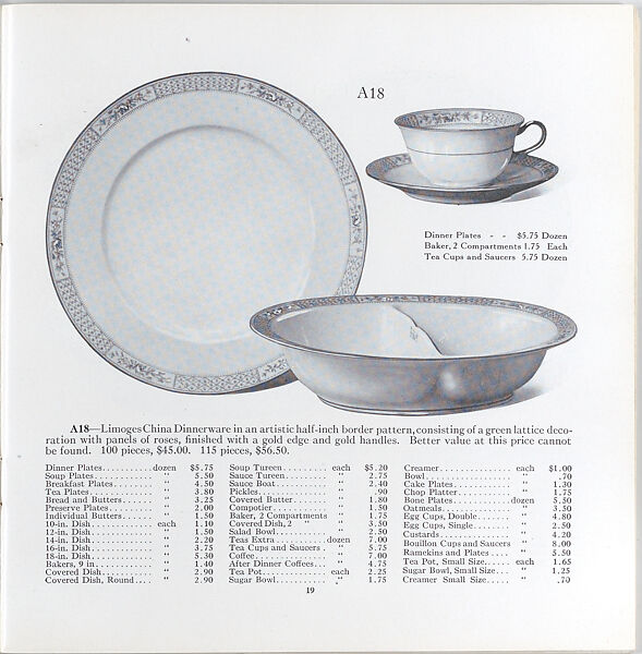 Illustrated price catalogue of fine china, crystal, artwares  and home furnishings, Higgins &amp; Seiter (New York, NY), Illustrations: photomechanical process