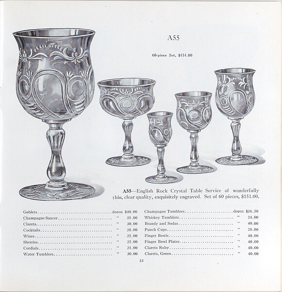 Illustrated price catalogue of fine china, crystal, artwares  and home furnishings, Higgins &amp; Seiter (New York, NY), Illustrations: photomechanical process