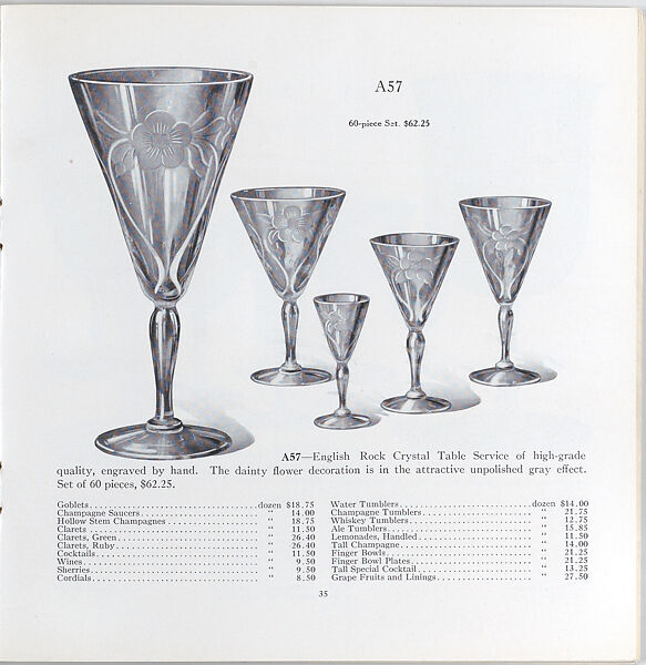 Illustrated price catalogue of fine china, crystal, artwares  and home furnishings, Higgins &amp; Seiter (New York, NY), Illustrations: photomechanical process