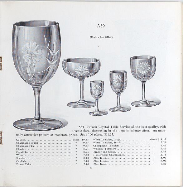Illustrated price catalogue of fine china, crystal, artwares  and home furnishings, Higgins &amp; Seiter (New York, NY), Illustrations: photomechanical process