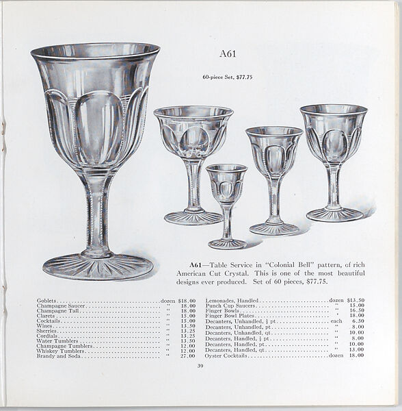 Illustrated price catalogue of fine china, crystal, artwares  and home furnishings, Higgins &amp; Seiter (New York, NY), Illustrations: photomechanical process