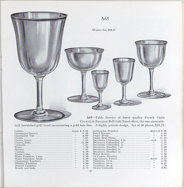 Illustrated price catalogue of fine china, crystal, artwares  and home furnishings, Higgins &amp; Seiter (New York, NY), Illustrations: photomechanical process