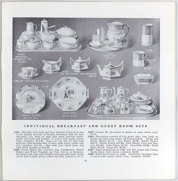 Illustrated price catalogue of fine china, crystal, artwares  and home furnishings, Higgins &amp; Seiter (New York, NY), Illustrations: photomechanical process
