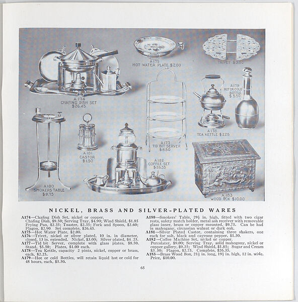 Illustrated price catalogue of fine china, crystal, artwares  and home furnishings, Higgins &amp; Seiter (New York, NY), Illustrations: photomechanical process
