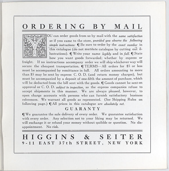 Illustrated price catalogue of fine china, crystal, artwares  and home furnishings, Higgins &amp; Seiter (New York, NY), Illustrations: photomechanical process
