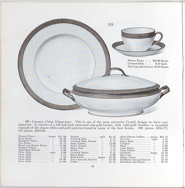Illustrated price catalogue of fine china, crystal, artwares  and home furnishings, Higgins &amp; Seiter (New York, NY), Illustrations: photomechanical process