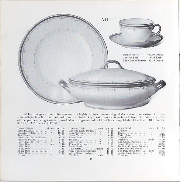 Illustrated price catalogue of fine china, crystal, artwares  and home furnishings, Higgins &amp; Seiter (New York, NY), Illustrations: photomechanical process