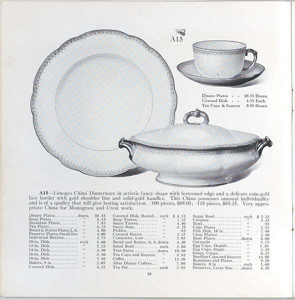 Illustrated price catalogue of fine china, crystal, artwares  and home furnishings, Higgins &amp; Seiter (New York, NY), Illustrations: photomechanical process